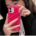 thumbnail image 3 of Compatible iPhone 11 Case, 3D Cute Luxurious Wavy Shape, Soft TPU Shockproof Case for Boys and Girls (Rose Red), 3 of 14