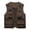 Coffee, variant on Men's Outdoor Vest Sleeveless Zip Up Jackets Summer Breathable Mesh Lining Utility Vest Photography Hiking Camping Waistcoats S