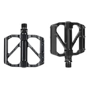 Addmotor Aluminum Alloy Road/Mountain Bike Platform Pedals, Black Anti-Skid Nails