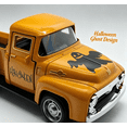thumbnail image 4 of MInHoues 4.9 Inch Halloween Orange Vintage Metal Truck with 3 Mini Ghosts Ornament，Farmhouse Halloween Centerpieces for Table Home Mantel Pumpkin Tiered Tray Decor Party Gift, 4 of 9