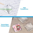 thumbnail image 4 of Uxcell Transparent Glass Cabochons, 60Pcs 12x12mm Square Shaped Glass Dome Tiles, 4 of 5
