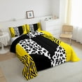thumbnail image 3 of Manfei Leopard Print 3 Pieces Queen Comforter Set,Zebra Print Ultra Soft Bedding Sets,Love Heart Print Bedding Comforter Set,Lightweight Couple Room Decor,Reversible, 3 of 8