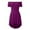 Purple, variant on Plus Size Off The Shoulder Dress For Women Short Sleeve High Low Hem Skater Party Gown