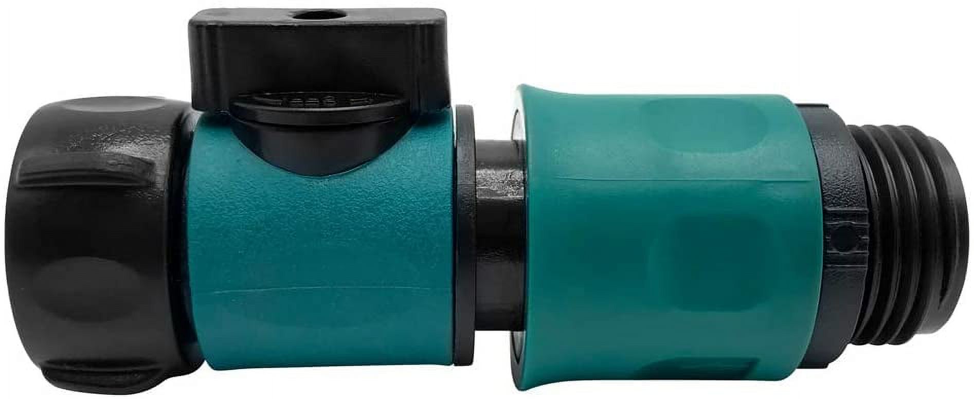 Plastic Garden Hose Quick Connect with Shutoff Valve Set Male and Female, 3/4” Quick Connectors with Valve for Water Hose Coupling, Quick Release Kit Hose Fittings and Adapters (5 Sets/ 10 Pc)