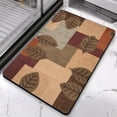 thumbnail image 2 of 20x32 in Green Leaf Bath Mat - Boho Soft Microfiber for Luxury Feel, Non-Slip, Absorbent, Cute Bathroom Rug - Easy Clean Doormat., 2 of 5