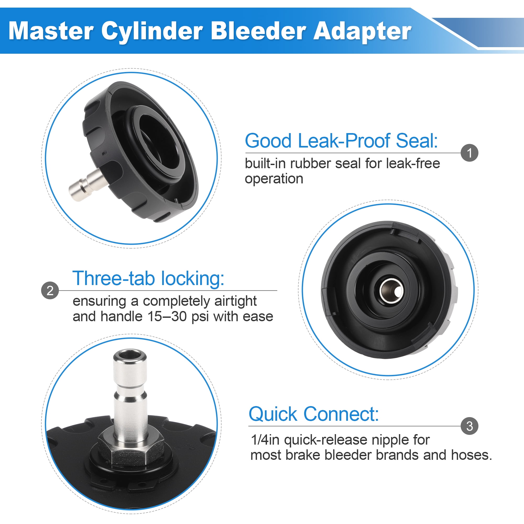 Unique Bargains 50.7mm Master Cylinder Bleeder Adapter for Mitsubishi for Nissan