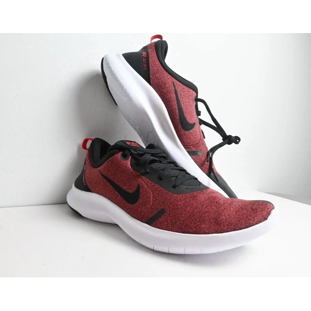 Ni - ke Men's Ni - ke Flex Experience 8 Red Black Lace Up Running Shoes AJ5900-001 Size 14