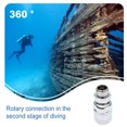 thumbnail image 4 of Soidarity Regulador de buceo, bola redonda portátil, adaptador de conexión antioxidante giratorio de 360 ​​grados, conector de esnórquel para Deportes acuáticos SA-11 Soidarity OD020969-01, 4 of 6