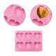thumbnail image 2 of Molde de silicona con forma de corazón en forma de diamante 3D para chocolate, 6 cavidades, fácil de desmoldar, bandeja con forma de corazón para hacer mousse rompible, 2 of 5