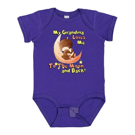 

Inktastic My Grandma Loves Me to the Moon and Back Gift Baby Boy or Baby Girl Bodysuit