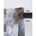 thumbnail image 6 of Grey Blue Brown Tier Curtains 36 Inch Length,Sheer Curtains for Bedroom Living Room Window Abstract Gradient Color Blocks Geometric Small Half Window Kitchen Curtains & Drapes 27.5"x36" 2 Panels, 6 of 6
