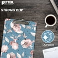 thumbnail image 5 of Fashion Clipboard, Floral Design, Standard A4 Letter Size, 12.5" x 9", Wooden Clipboard, Low Profile Clip with Retractable Hanging Tab, Decorative Clipboard, by Better Office Products (Vintage Floral), 5 of 5