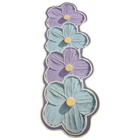 Beautynvta Long Bathroom Runner Rug, Cute Floral Bath Mat, Non-Slip Absorbent Washable, Bedside Decorative Carpet, Soft Plush Fluffy Bath Rug, 15.7''x47.2''