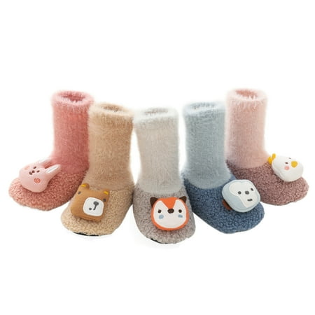 

Fanvereka Baby 3D Cartoon Animal Floor Socks Non-Slip Walking Socks Warm Winter Accessory