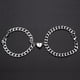 thumbnail image 2 of 2-Pack Magnet Couple Bracelet Couple Silver Heart Pendant Bracelet, 2 of 4