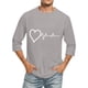 thumbnail image 5 of Camisas de Lino para Hombres Impresión Cuello Redondo Casual 3/4 Manga Blusa, Mezcla de Lino de Algodón para Primavera Verano Ocio Y Tops Diarios, 5 of 7