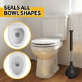 thumbnail image 2 of propuri Heavy Duty Toilet Plunger - Powerful Clog Removal,Plungers for Bathroom,Bathroom Accessories,Cleaning Supplies,Home Essentials,Bathroom Decor,Toilet Bowl Cleaners,Black, 2 of 6