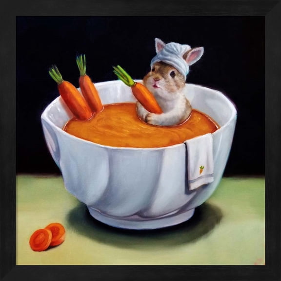 Great Art Now Carrot Spa by Lucia Heffernan, Framed Wall Art, 13.25W x 13.25H