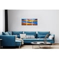 thumbnail image 5 of 3-Piece Blue Beach Canvas Wall Art Set, Sunset Ocean Waves Seascape Prints, Framed & Ready to Hang Decor for Living Room Bedroom Bathroom, 5 of 6