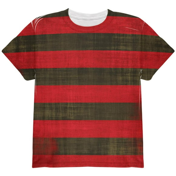 Halloween Striped and Bloody Nightmare Sweater All Over Youth T Shirt
