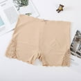 thumbnail image 6 of LNWUY Women's Lightweight Breathable Underwear Floral Lace Scallop Trim Mid Rise Boyshorts Panties Beige M, 6 of 9