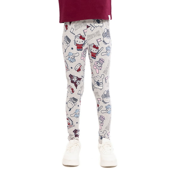 Wonder Nation Hello Kitty Girls Print Leggings, Sizes 4-16