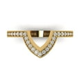 thumbnail image 2 of Clara Pucci 14K Yellow Solid Gold 0.1875Ct Zircon Bridal Wedding Designer Ring hypoallergenic Band for Women, 2 of 7