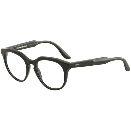 Prada Womens Eyeglasses Journal VPR13S VPR/13/S 1AB/1O1 Black Optical Frame 48mm