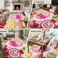 thumbnail image 5 of Area Rug for Living Room, Sweet Shop Words Non-Slip Indoor Large Carpet for Bedroom/Dining Room, Candyland Colorful Lollipop Potatoes Washable Low-Profile Rectangle Floor Runner Rugs - 5 x 7 Ft, 5 of 7