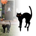 thumbnail image 2 of BNNG Black Cat Halloween Decorations Plastic Yard Signs with Stakes,Halloween Decorations Outdoor, Scary Silhouette with Glow in Dark Eyes for Outdoor Yard Lawn Garden Halloween Decor, 2 of 6