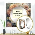 thumbnail image 3 of Designart "Chrysanthemum Scenery Orange Pink II" Floral Chysanthemum Square Mirror For Wall Decor - Large Orange Square Mirror Printed Wall Decor - Traditional Square Living Room Mirror, 3 of 5