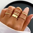 thumbnail image 4 of HAHDAXIA Stocking Stuffers for Teens Gold Stackable Rings Set for Women Vintage Knuckle Rings for Teen Girls Midi Rings Pack Statement Bohemian Stacking Rings for Women Multiple Rings Pack, 4 of 6