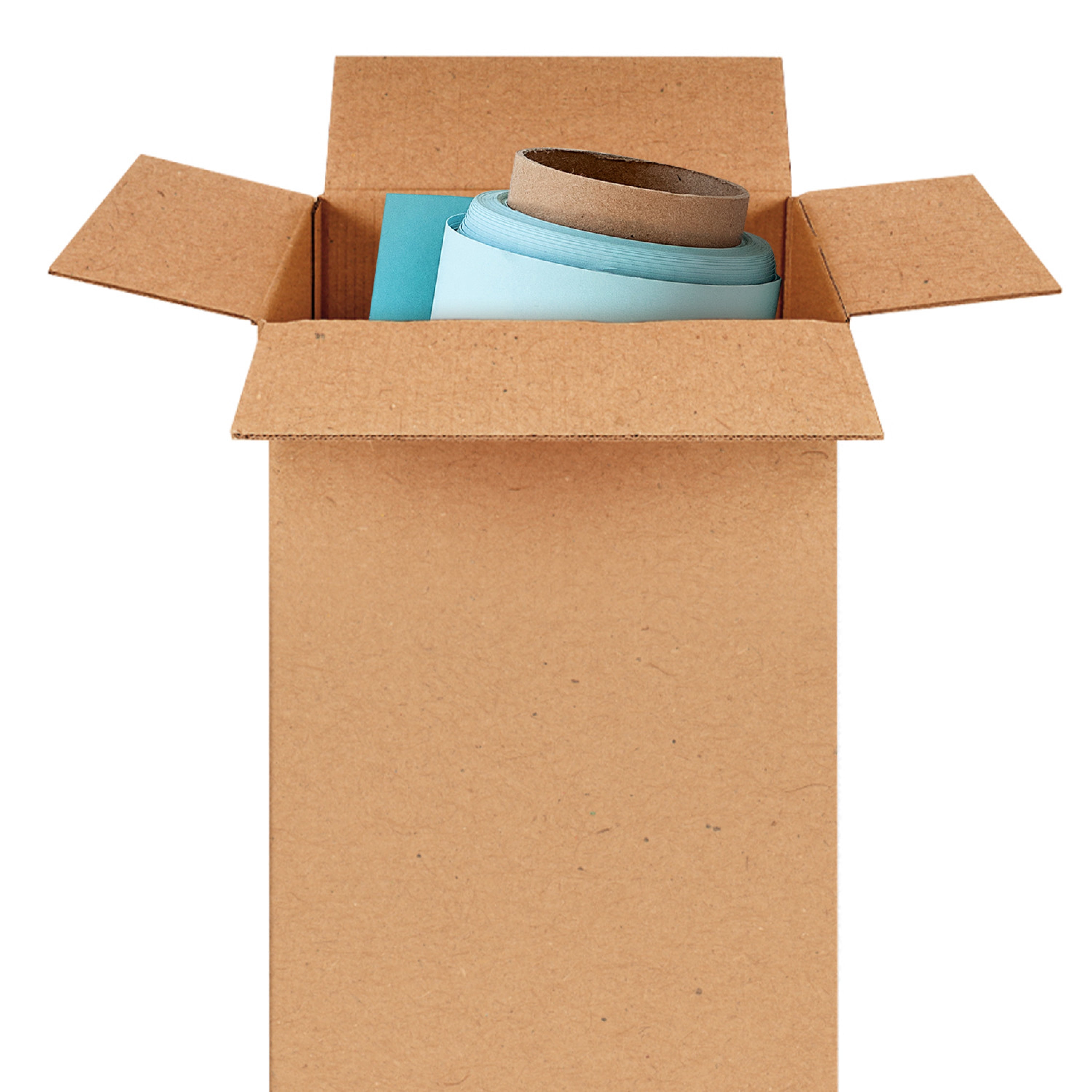 4 x 4 x 8" Tall Corrugated Boxes ECT-32 Shipping/Moving/Packing Boxes, 25 Boxes