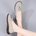thumbnail image 5 of Womens Casual Leather Loafers Fashion Tassel Comfortable Walking Driving Shoes Moc Toe Non Slip Work Shoes, 5 of 8