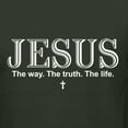 thumbnail image 5 of Wild Bobby Jesus the Way. The Truth. The Life Inspirational/Christian Men Graphic Tank Top, Forest Green, XX-Large, 5 of 5