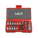thumbnail image 1 of uego De Dados Y Puntas 3/8 Torx,hembra Y Macho 34 Pzs Lab.G Rojo, 1 of 5