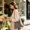 thumbnail image 4 of Large Capacity Fabric Tote Bag, Speckle Print Shoulder Handbag with Spacious Interior for Books Laptop and Daily Essentials, Lightweight Commuter Carry Bag for Shopping Travel Work Office, 4 of 6