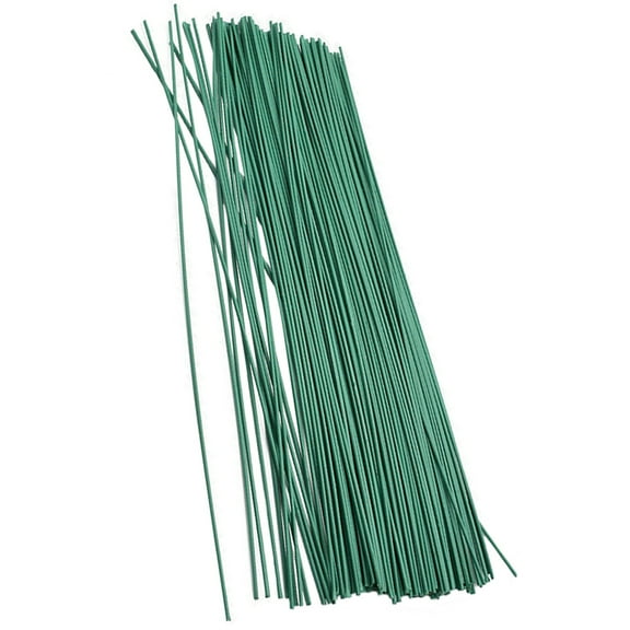 Milisten Flower Stems Wire Green 50Pcs 15.72X0.12X0.12in