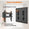 thumbnail image 6 of MountLiving Fixed TV Wall Mount for 13-43" TVs,Max 200x200mm VESA,Holds up to 66lbs,8" Wood Stud, 6 of 8
