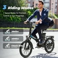 thumbnail image 4 of VARUN Electric Bike, Peak 750W Foldable Ebike with 20" Tires, 48V 374.4Wh Removable Battery, Electric Bicycle for Adults 40 Miles, 20MPH Speed, 4 of 7