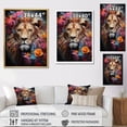 thumbnail image 4 of Designart "Timeless Gaze Of The Lion'S Eternal Majesty II" Animals Lion Canvas Prints, 4 of 7
