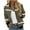 Army Green, variant on HAPIMO Flight Jackets for Women Trendy Full Zip Up Coats Fall Fashion Color Block Long Sleeve Outerwear with Pockets Green L