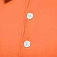 thumbnail image 6 of Puntoco Mens Polo Short/Long Sleeve Shirt Classic Button Basic Solid Color Designed Collared Polo Shirt Fashion Casual Shirts Orange 10(XL), 6 of 8