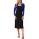 thumbnail image 2 of Suéteres de mujer INSPIRE CHIC de punto de terciopelo, cárdigan corto de manga larga abierto, XS azul real, 2 of 6