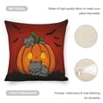 thumbnail image 4 of Cute Cats and Halloween Pumpkin Linen toss pillowcase decoration pillowcase gifting preferred 24x24 inch cushion cover 2 sets sofa pillowcase sofa bedroom living room car, 4 of 8