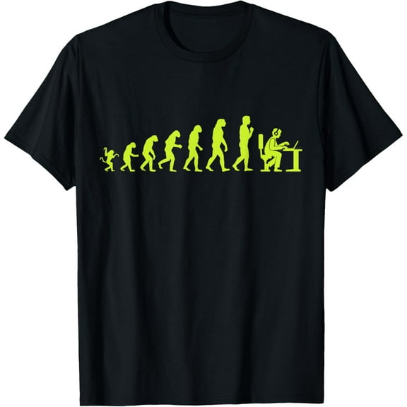 Funny Gaming Evolution T-Shirt For Gamers men and women can wear, black, white, gifts