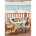 thumbnail image 2 of Outdoor Tablecloth with Umbrella Hole for Patio/Picnic/Party/Camping, Yellow Cartoon Truck Waterproof Table Cloth Rectangle Table Cover Washable, Cute Engineering Vehicle (54"x 80"), 2 of 8