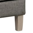 thumbnail image 2 of Saltoro Sherpi Accent chair with Box Cushion Seat and Curling Armrests, Beige and Gray, 2 of 5