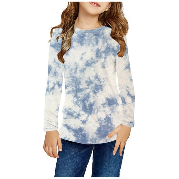 JMKQLZ Girls Long Sleeve Prints Shirts Cute Crewnecks Tops Dressy Casual Blouses Clothes, Multicolor, Size: 3 Years