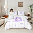 thumbnail image 4 of Castle Fairy 3-Piece Full Size Comforter Set - Personalized Initial B Purple Print, 4 of 8